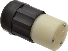 Leviton - 125 VAC, 20 Amp, L5-20R Configuration, Industrial Grade, Self Grounding Connector - 1 Phase, 2 Poles, 0.385 to 0.78 Inch Cord Diameter - Exact Tool & Supply