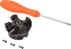Kennametal - 50.04mm Cut Diam, 3/4" Arbor Hole, 6.6mm Max Depth of Cut, 45° Indexable Chamfer & Angle Face Mill - 4 Inserts, SEKT 1404... Insert, Right Hand Cut, 4 Flutes, Series KSSM - Exact Tool & Supply
