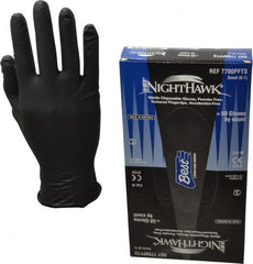 SHOWA - Size S, 4 mil, Industrial Grade, Powder Free Nitrile Disposable Gloves - Exact Tool & Supply