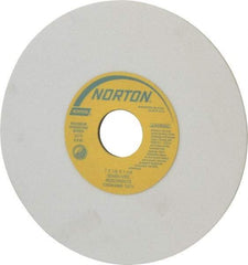 Norton - 7" Diam x 1-1/4" Hole x 1/8" Thick, I Hardness, 80 Grit Surface Grinding Wheel - Aluminum Oxide, Type 1, Medium Grade, 3,275 Max RPM, Vitrified Bond, No Recess - Exact Tool & Supply