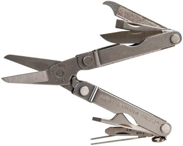 Leatherman - 10 Piece, Multi-Tool Set - 2-1/2" OAL, 2-1/2" Closed Length - Exact Tool & Supply