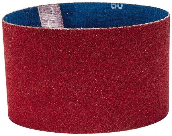 Norton - 3-1/2" Wide x 15-1/2" OAL, 80 Grit, Ceramic Abrasive Belt - Ceramic, Medium, Coated, Y Weighted Cloth Backing, Series R981 - Exact Tool & Supply
