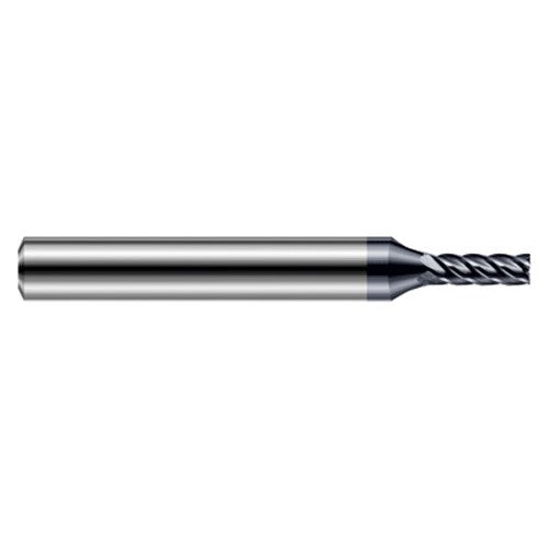 End Mills for Hardened Steels - 0.0780″ (5/64″) Cutter Diameter × 0.0050″ Radius × 0.2340″ (15/64″) Length of Cut Carbide Corner Radius End Mill for Hardened Steels, 5 Flutes, AlTiN Nano Coated - Exact Tool & Supply