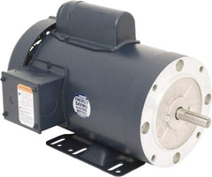 Leeson - 2 Max hp, 3,600 Max RPM, Electric AC DC Motor - 115/230 V Input, Single Phase, 56HC Frame, C-Face with Base Mount, TEFC Enclosure - Exact Tool & Supply