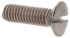 Value Collection - M3x0.50 Metric Coarse, 10mm OAL Slotted Drive Machine Screw - Oval Head, Grade 18-8 & A2 Stainless Steel, Uncoated, Without Washer - Exact Tool & Supply