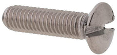 Value Collection - M3x0.50 Metric Coarse, 12mm OAL Slotted Drive Machine Screw - Oval Head, Grade 18-8 & A2 Stainless Steel, Uncoated, Without Washer - Exact Tool & Supply