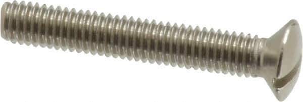 Value Collection - M3x0.50 Metric Coarse, 20mm OAL Slotted Drive Machine Screw - Oval Head, Grade 18-8 & A2 Stainless Steel, Uncoated, Without Washer - Exact Tool & Supply