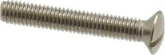 Value Collection - M3x0.50 Metric Coarse, 20mm OAL Slotted Drive Machine Screw - Oval Head, Grade 18-8 & A2 Stainless Steel, Uncoated, Without Washer - Exact Tool & Supply