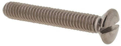 Value Collection - M4x0.70 Metric Coarse, 25mm OAL Slotted Drive Machine Screw - Oval Head, Grade 18-8 & A2 Stainless Steel, Uncoated, Without Washer - Exact Tool & Supply