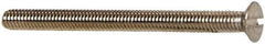 Value Collection - M4x0.70 Metric Coarse, 50mm OAL Slotted Drive Machine Screw - Oval Head, Grade 18-8 & A2 Stainless Steel, Uncoated, Without Washer - Exact Tool & Supply