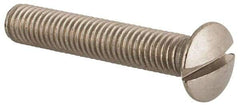 Value Collection - M5x0.80 Metric Coarse, 30mm OAL Slotted Drive Machine Screw - Oval Head, Grade 18-8 & A2 Stainless Steel, Uncoated, Without Washer - Exact Tool & Supply