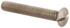 Value Collection - M5x0.80 Metric Coarse, 35mm OAL Slotted Drive Machine Screw - Oval Head, Grade 18-8 & A2 Stainless Steel, Uncoated, Without Washer - Exact Tool & Supply