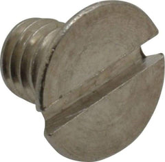 Value Collection - M6x1.00 Metric Coarse, 8mm OAL Slotted Drive Machine Screw - Oval Head, Grade 18-8 & A2 Stainless Steel, Uncoated, Without Washer - Exact Tool & Supply