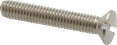 Value Collection - M6x1.00 Metric Coarse, 35mm OAL Slotted Drive Machine Screw - Oval Head, Grade 18-8 & A2 Stainless Steel, Uncoated, Without Washer - Exact Tool & Supply