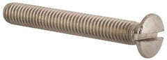 Value Collection - M6x1.00 Metric Coarse, 45mm OAL Slotted Drive Machine Screw - Oval Head, Grade 18-8 & A2 Stainless Steel, Uncoated, Without Washer - Exact Tool & Supply