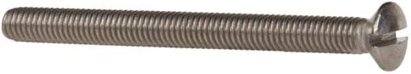 Value Collection - M6x1.00 Metric Coarse, 70mm OAL Slotted Drive Machine Screw - Oval Head, Grade 18-8 & A2 Stainless Steel, Uncoated, Without Washer - Exact Tool & Supply