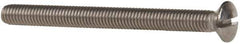 Value Collection - M6x1.00 Metric Coarse, 70mm OAL Slotted Drive Machine Screw - Oval Head, Grade 18-8 & A2 Stainless Steel, Uncoated, Without Washer - Exact Tool & Supply