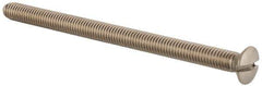 Value Collection - M6x1.00 Metric Coarse, 90mm OAL Slotted Drive Machine Screw - Oval Head, Grade 18-8 & A2 Stainless Steel, Uncoated, Without Washer - Exact Tool & Supply