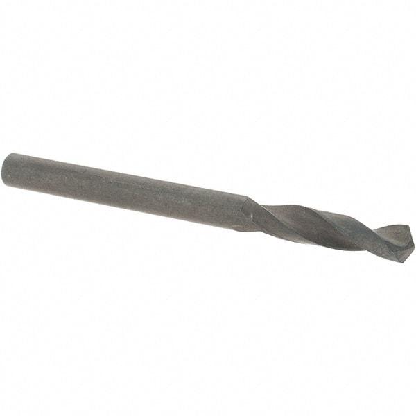 Guhring - 4.45mm 118° Spiral Flute High Speed Steel Screw Machine Drill Bit - Oxide Finish, Right Hand Cut, 24mm Flute Length, 58mm OAL, Standard Point, Straight Shank - Exact Tool & Supply