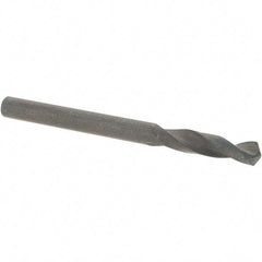 Guhring - 4.45mm 118° Spiral Flute High Speed Steel Screw Machine Drill Bit - Oxide Finish, Right Hand Cut, 24mm Flute Length, 58mm OAL, Standard Point, Straight Shank - Exact Tool & Supply