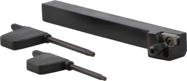 Seco - External Thread, Right Hand Cut, 5mm Shank Width x 5mm Shank Height Indexable Threading Toolholder - 16ER Insert Compatibility, CE Toolholder - Exact Tool & Supply