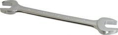 Blackhawk by Proto - 18mm x 19mm Standard Open End Wrench - 8-57/64" OAL, Double End, Chrome Finish, 15° Head Angle - Exact Tool & Supply