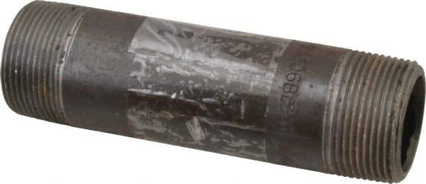 Value Collection - Schedule 80, 1-1/4" Diam x 5-1/2" Long Black Pipe Nipple - Threaded - Exact Tool & Supply