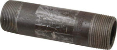Value Collection - Schedule 80, 1-1/4" Diam x 5-1/2" Long Black Pipe Nipple - Threaded - Exact Tool & Supply
