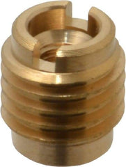 E-Z LOK - M5x0.8, Brass Knife Insert - 3/8" Drill, 3/8" Hole Diam, 1/2" Long, 5/8" Min Grip, M5 Hex - Exact Tool & Supply