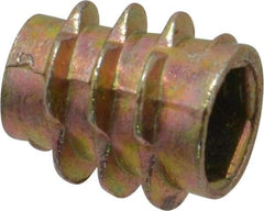E-Z LOK - M6x1, Zinc Alloy Flush Hex Drive Insert - 23/64" Drill, 9mm Hole Diam, 0.512" Long, M6 Hex - Exact Tool & Supply