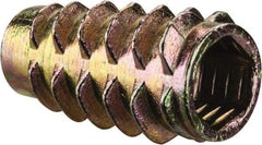 E-Z LOK - 1/4-20, Zinc Alloy Flush Hex Drive Insert - 23/64" Drill, 0.3543" Hole Diam, 0.7874" Long, M6 Hex - Exact Tool & Supply
