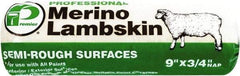 Premier Paint Roller - 3/4" Nap, 9" Wide Paint Roller Cover - Rough Texture, Lambskin - Exact Tool & Supply