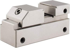Interstate - 1" Jaw Width, 3/4" Jaw Opening Capacity, 1/2" Jaw Height, Toolmaker's Vise - Flat Jaw, 2.56" OAL x 2-1/2" OAH - Exact Tool & Supply