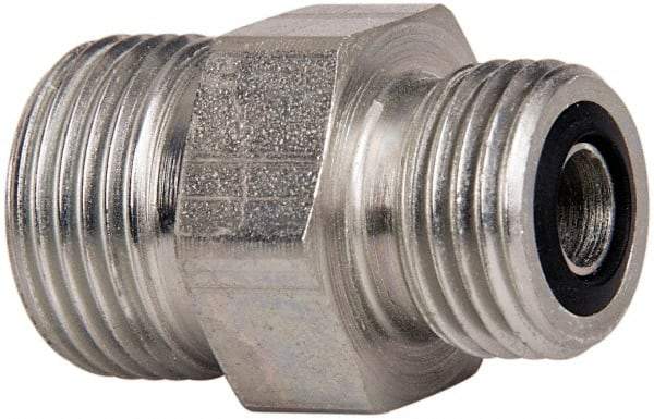 Parker - 1" OD, Steel Union - 6,000 Max Working psi, 1-1/2" Hex, O-ring Face Seal Ends - Exact Tool & Supply