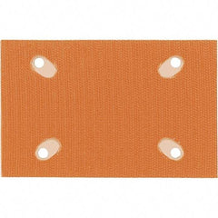 Dynabrade - 5 x 3-1/4" Rectangular Hook Face Backing Pad - Dynabug II Compatible, Screw Attachment, Nonvacuum Pad, 3/8" Thick, Medium Density, Short Nap - Exact Tool & Supply