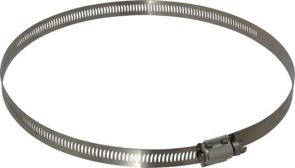 EVER-TITE Coupling Products - SAE Size 128, 2-1/2 to 8-1/2" Diam, Stainless Steel Worm Drive Clamp - 9/16" Wide, Material Grade 304 - Exact Tool & Supply