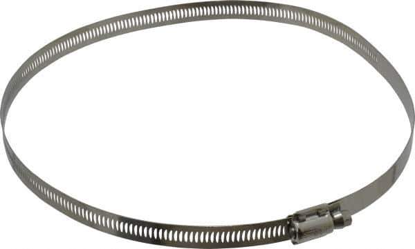 EVER-TITE Coupling Products - SAE Size 140, 2-1/2 to 9-1/4" Diam, Stainless Steel Worm Drive Clamp - 9/16" Wide, Material Grade 304 - Exact Tool & Supply