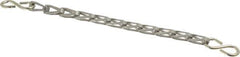 EVER-TITE Coupling Products - Stainless Steel Sash Chain w/S-Hooks - 55 Lb Load Limit, 7 Links per Foot, #6 - Exact Tool & Supply