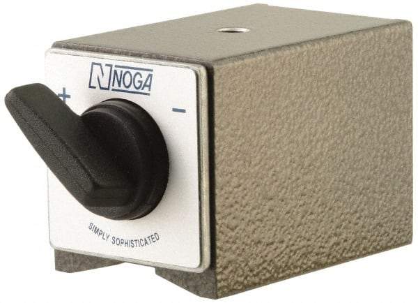 Noga - 3" Long x 2" Wide x 55mm High Magnetic Indicator Base with On/Off Switch - 1,000 N Magnetic Pull - Exact Tool & Supply
