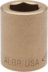 Ampco - 19/32", 1/2" Drive, Standard Hand Socket - 6 Points, 1-3/16" OAL, Aluminum Bronze - Exact Tool & Supply