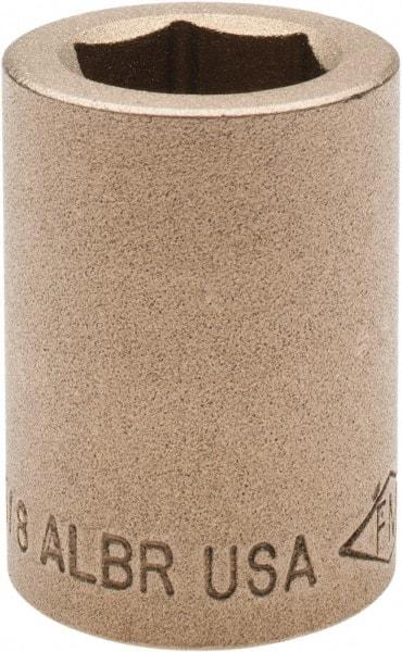 Ampco - 5/8", 1/2" Drive, Standard Hand Socket - 6 Points, 1-7/16" OAL, Aluminum Bronze - Exact Tool & Supply