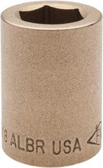 Ampco - 5/8", 1/2" Drive, Standard Hand Socket - 6 Points, 1-7/16" OAL, Aluminum Bronze - Exact Tool & Supply