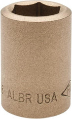 Ampco - 11/16", 1/2" Drive, Standard Hand Socket - 6 Points, 1-7/16" OAL, Aluminum Bronze - Exact Tool & Supply
