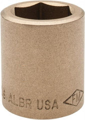 Ampco - 13/16", 1/2" Drive, Standard Hand Socket - 6 Points, 1-7/16" OAL, Aluminum Bronze - Exact Tool & Supply
