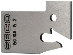 Seco - 0.61" Blade Height, 0.071" Blade Width, 1.303" OAL, Neutral Cut, Single End Indexable Cut-Off Blade - 150.10A Blade, 150.10 Series - Exact Tool & Supply