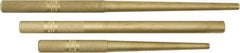 Mayhew - 3 Piece, 3/8 to 3/4", Drift Punch Set - Round Shank, Brass, Comes in Pouch - Exact Tool & Supply