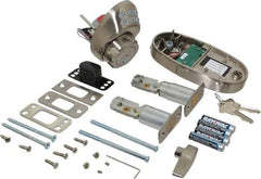 Master Lock - 1-3/8 to 1-3/4" Door Thickness, Satin Nickel Finish, Keyless Deadbolt - Nightwatch Override, Single Cylinder - Exact Tool & Supply