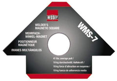 Bessey - 4-3/4" Wide x 9/16" Deep x 3-1/4" High Magnetic Welding & Fabrication Square - 41 Lb Average Pull Force - Exact Tool & Supply