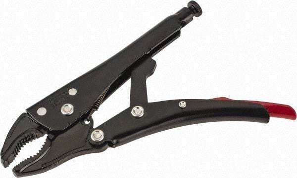 Proto - 7-15/32" OAL Curved Jaw Locking Pliers - 11/32" Jaw Width, 1-19/64" Jaw Depth, 1-21/32" Jaw Opening, Standard Handle - Exact Tool & Supply