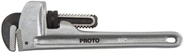 Proto - 12" Aluminum Straight Pipe Wrench - 6" Pipe Capacity - Exact Tool & Supply